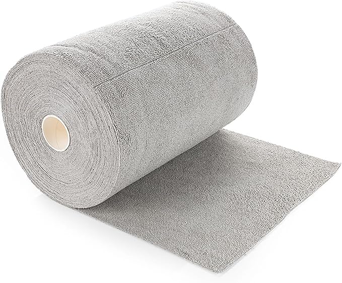 The Rag Company - Rip N' Rag Multi-Purpose Reusable Microfiber Towels for Home, Office, Garage, RV and More - 80 Count Roll - Premium 70/30 Blend - 200gsm