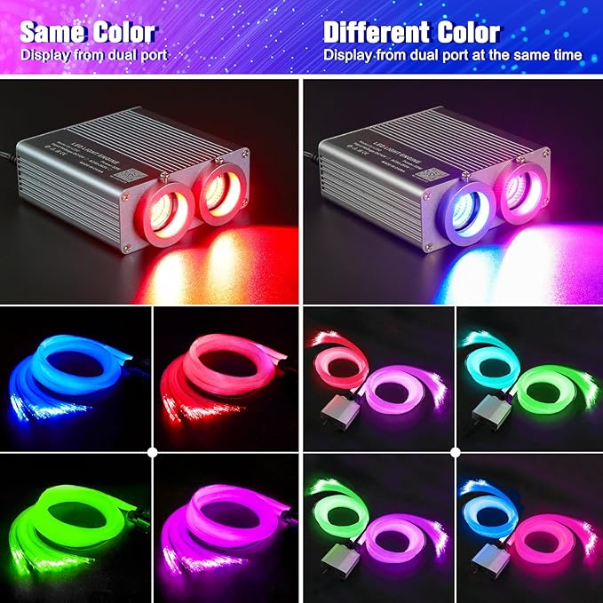 32W Starlight Headliner Kit, Star Lights for Car Roof&Home Decoration, Fiber Cable 800pcs*0.03in*13.1ft RGBW Star Light Headliner with Bluetooth APP/Remote Control/Music Mode