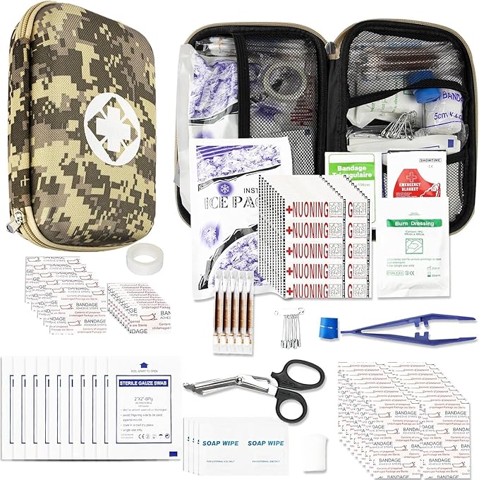 Car-Home Survival First-Aid Kit Emergency-Kit - Camouflage 277Pcs Equipment Travel Supplies Home Camping Hiking YIDERBO