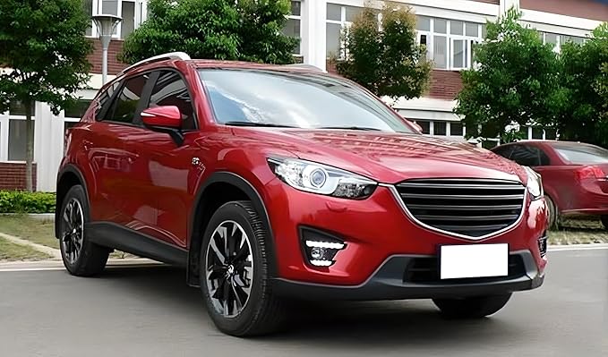 iJDMTOY Xenon White LED Daytime Running Light/Fog Lamps Compatible With 13-16 Mazda CX-5, Direct Double-Row Facelift Design Powered by 10W High Power LED Lights