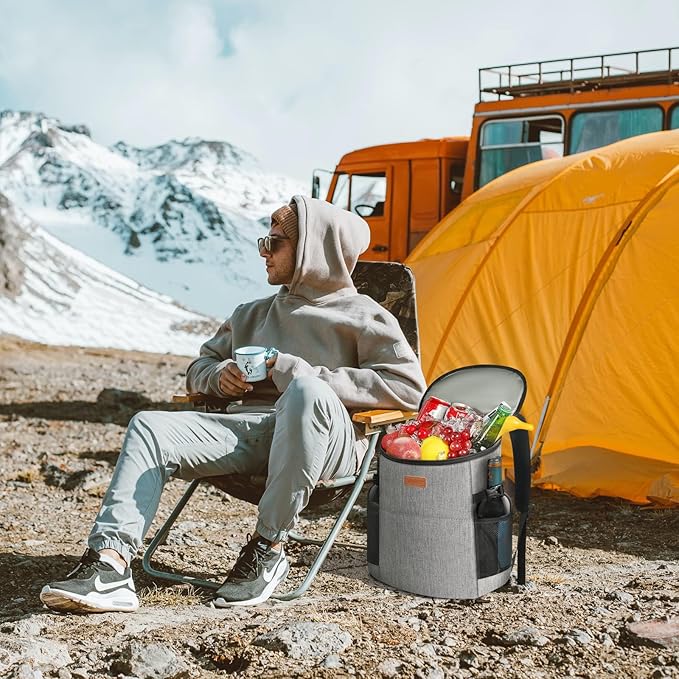 Camping Cooler Backpack 30 45 Cans, Soft Backpack Coolers Insulated Leak Proof Travel Cooler Bag Waterproof Lunch Picnic Beach Work Trip Thermal Bag Drink Beverage Beer Bag Cooler