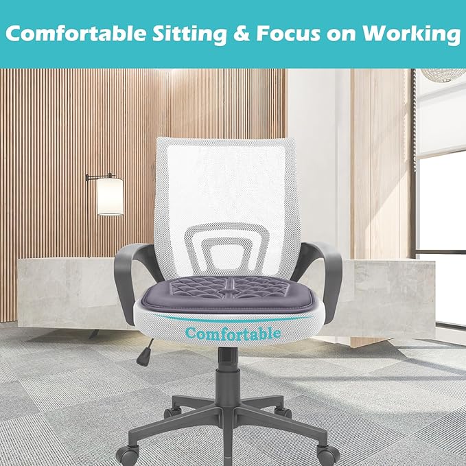 Big Ant Car Seat Cushion, Comfort Memory Foam Driver Seat Cushion Improve Driving View, Sciatica and Lower Back Pain Relief, Seat Cushions for Car Seat Driver, Home Office Chair, Wheelchair - Gray