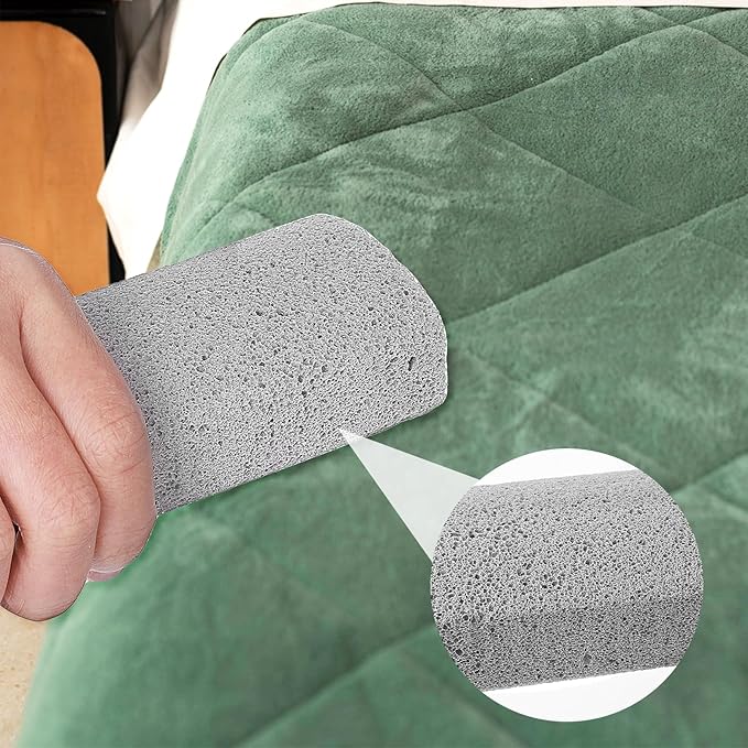 2 Pcs Pet Hair Block, Pet Hair Remover Grey Pumice Stone for Dog Cat Fur Removal Cleaning Dog Cat Fur Remover Stone Pets Rocks for Sofa Car Interior Bedding Carpet Couch Furniture