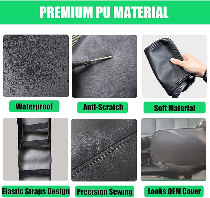 Center Console Cover for Toyota Avalon 2013-2018, Leather Middle Console Cover Scratch-Resistant & Stylish Upgrade for Toyota Avalon 2013 2014 2015 2016 2017 2018 Interior Accessories