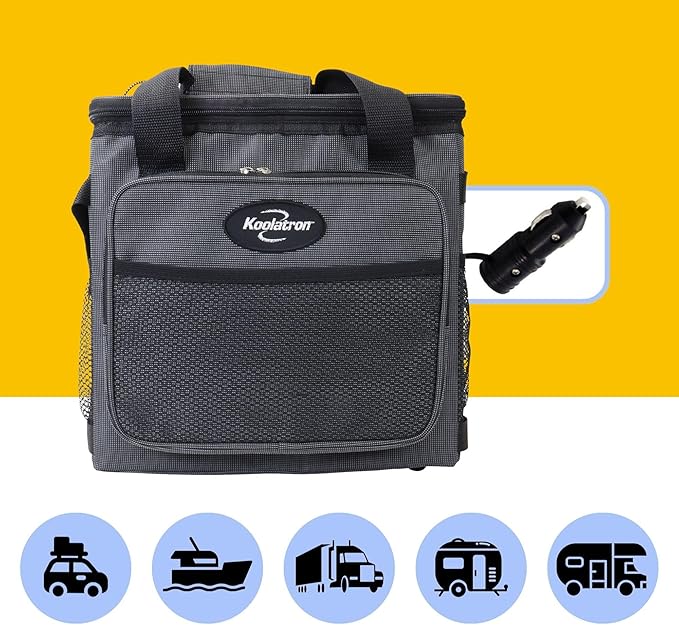 Koolatron D25 AZ Camping Cooler Bag, Black