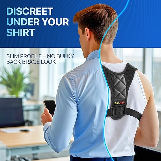 NEW 2026 Posture Corrector for Men & Women – Adjustable Figure-8 Back Brace for Rounded Shoulders & Upper Back Support – Breathable & Invisible Under Shirts – Desk Job & Computer Work – All-Day Brace (Chest Size 25" - 55")