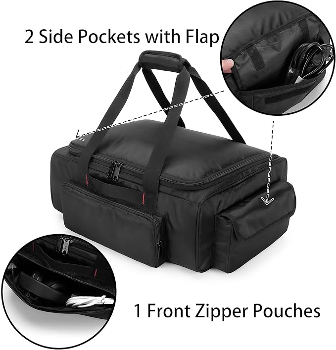 samdew Underseat Storage Bag Fit for SuperCrew Cab, Truck Under Seat Organizer with 1 Detachable Inner Divider & Anti-Slip Bottom for Full Size Trucks, Black