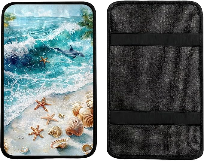 Car Armrest Cover Pad - Car Center Console Cushion Protector Against Pet Claws, Dirt and Sticky Fingers, Comfortable Auto Decor Accessory Fit for Sedan, Van, SUV (AAI-JC0117-1M)