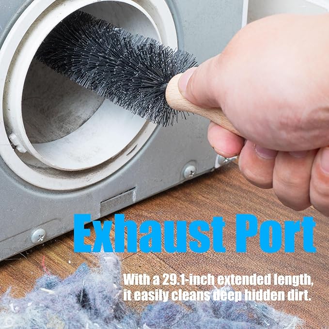 Washing Machine Cleaning Brush,Dryer Vent Cleaner Kit,Crevice Brush for Bathroom, Shower & Kitchen - Scrub Brushes with Long Handle,Household Cleaning Tools Tile, Bathtub, Sink, Grout Cleaning Brushes