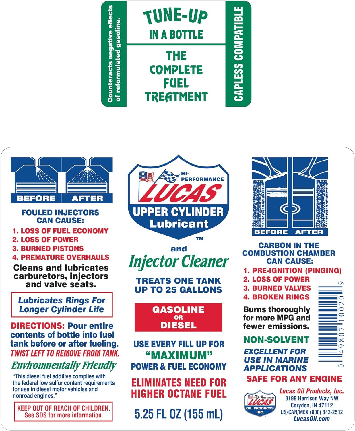 Lucas Oil 10020-PK24 Fuel Treatment - 5.25 Ounce (Pack of 24)