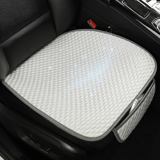 West Llama Car Seat Covers for Summer,Ice Silk Bottom Seat Covers for Cars Include 1 Piece Front Driver Seat Pad Mat Universal Fits 90% SUVs,Cars,Sedans(1Piece-White)