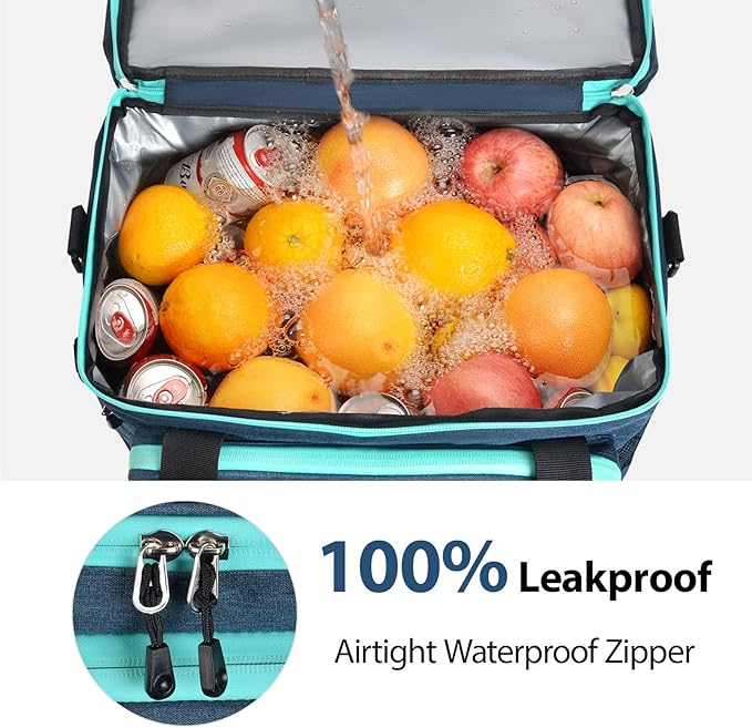 Maelstrom Portable Collapsible Soft Cooler Bag – 24/30/60 Cans Double-Deck Leakproof Ice Chest for Beach, Camping & Grocery