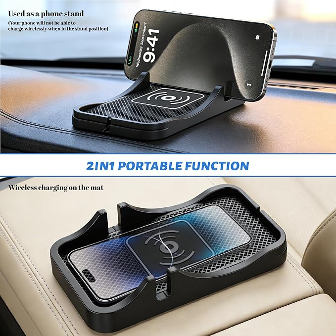 Non Slip Wireless Charger Mat for Mazda CX-5 2013-2025, Type-C/USB Car Wireless Charger Non-Slip Phone Charging Wireless Car Charger,B-typec