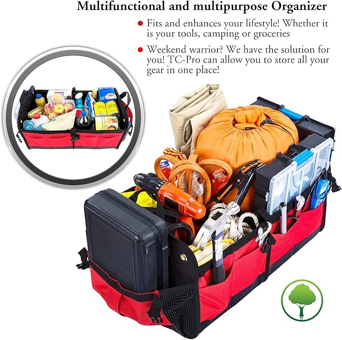 TRUNKCRATEPRO Save 15 per cent off Bundle 2 trunk organizer (red, blue)