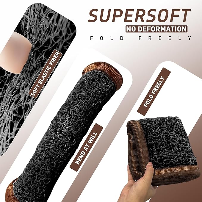 Gooo&Ma Breathable Air Fiber Seat Cushion, Multi-Scenario Home Office Car Support Pad, Elastic Openwork Design and Quick Drying with Cool.