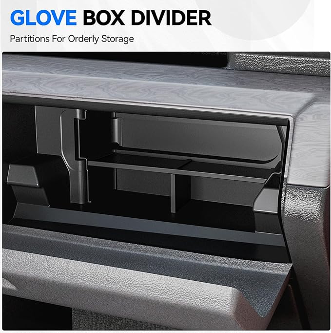 ELECFRESH 6PCS Center Console Organizer Tray for 2026 2025 2024 Toyota Tacoma Accessories, Armrest Hidden Storage Box, Rear and Console Cup Holder Glove and Armrest Storage Box with Insert Divider