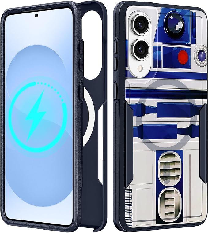 for Samsung Galaxy S25 Edge Case - Compatible with MagSafe Women Girls Boys Cute Magnetic Protective Phone Cover Cool Blue Unique Heavy Duty Shockproof Design for Samsung S25 Edge Case