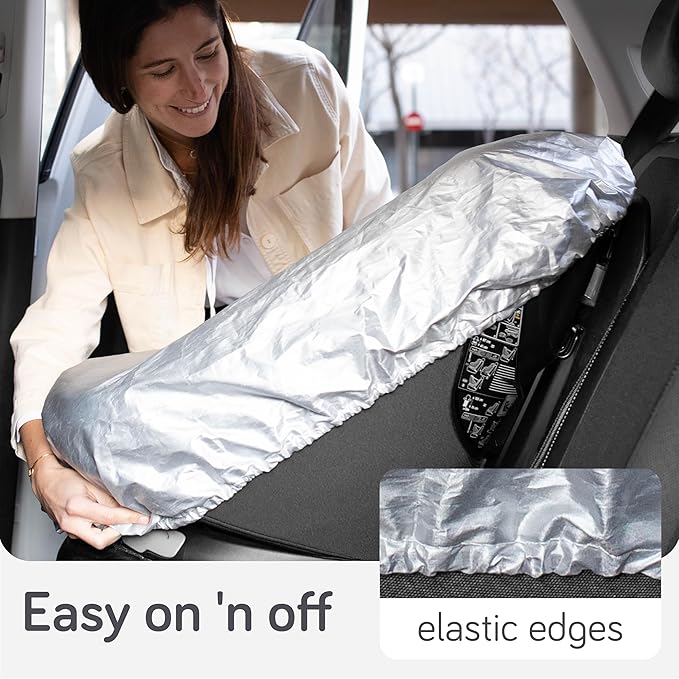 Baby Uma Infant Car Seat Cover Baby - UV Shielding & Heat Blocking Universal Sun Shade for Baby Car Seat, Reflective & Foldable PET Aluminium Cover