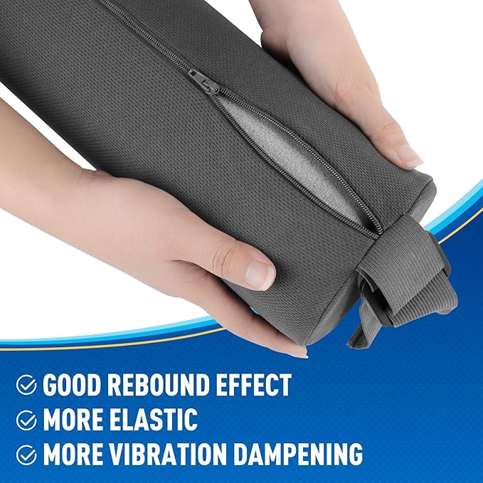 Lumbar Roll Support Pillow for Office Chair, Car, Gaming Chair, Memory Foam Back Cushion with Washable Cover for Relieving Back Pain & Improving Posture,Grey