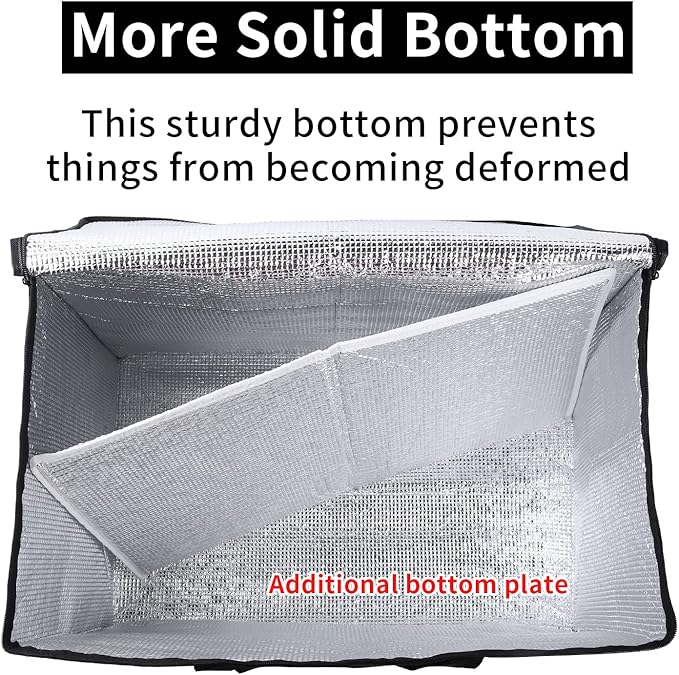 Premium Insulated Food Delivery Bag 23x14x15 inches Waterproof Catering Supply Bag for Hot Food Delivery - Premium Food Warmer for Uber Eats and Doordash Food Delivery heavy duty catering 22x14x13