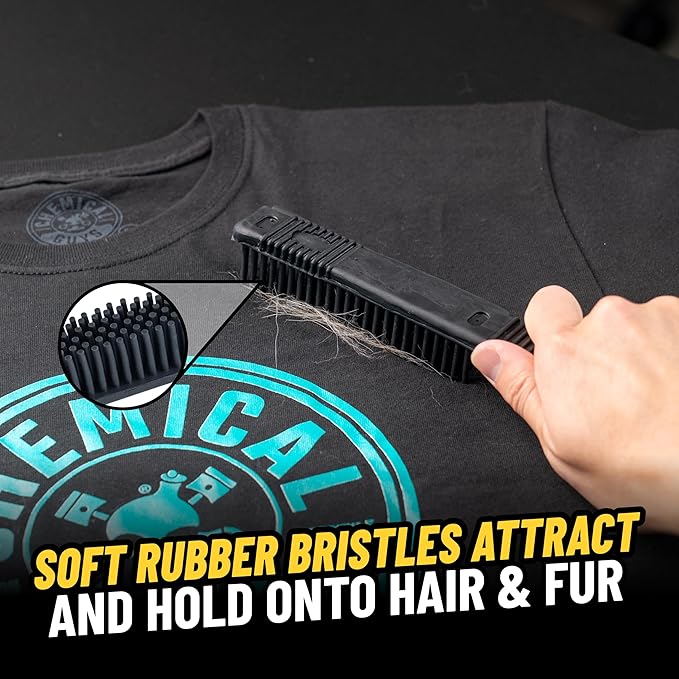 Chemical Guys Professional Rubber Pet Hair Removal Brush – Multi Surface Detailing&Pet Hair Removal Tool for Cars,Trucks,SUVs,RVs&Home – Removes Lint and Debris from Upholstery and Carpet,(Pack of 12)