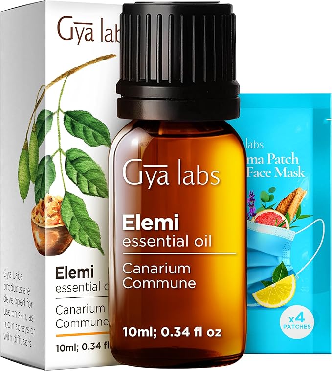 100% Pure Elemi Essential Oil - 0.34 Fl Oz - Elemi Oil for Hair, Skin, Diffuser, Aromatherapy & DIY Candle Making Scent