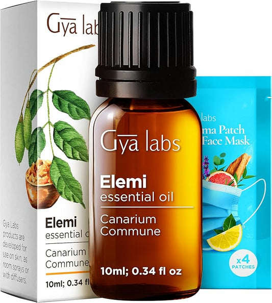 100% Pure Elemi Essential Oil - 0.34 Fl Oz - Elemi Oil for Hair, Skin, Diffuser, Aromatherapy & DIY Candle Making Scent