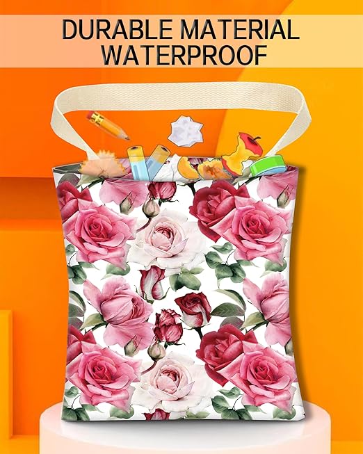 Car Garbage Can, Car Trash Bag, Car Garbage Bag, Hanging Car Trash Can for Car Accessories, Vehicle, Travelling, Camping, Cute Car Back Seat Organizer, Cute Pink Flowers