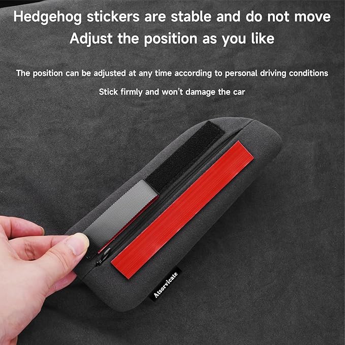 Italian Alcantara Style Fur Car Elbow Rest Pad - Universal Armrest & Knee Cushion - Thigh Support Comfort Pillow