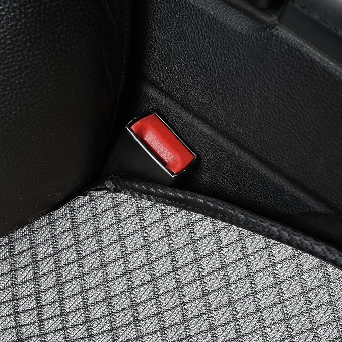 Universal Rear Seat Protector – All-Season Breathable Car Bench Cover with Non-Slip Base,3D Diamond-Pattern Fabric, Fits Most Sedans, SUVs, Vans & Trucks（Gray）