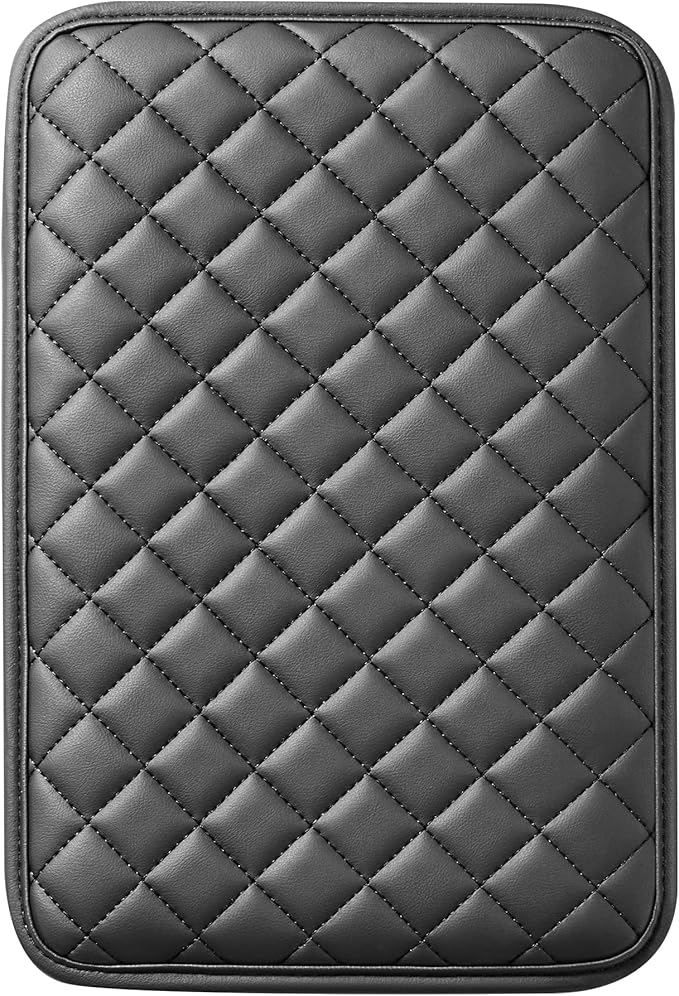 Car Armrest Covers, Vehicle Center Console Cover, Middle Storage Organizer Pads, Dog & Cat Paws Protetor, Nappa Leather, Waterproof, Anti-Slip, Auto Interior Accessories, Black, Size M