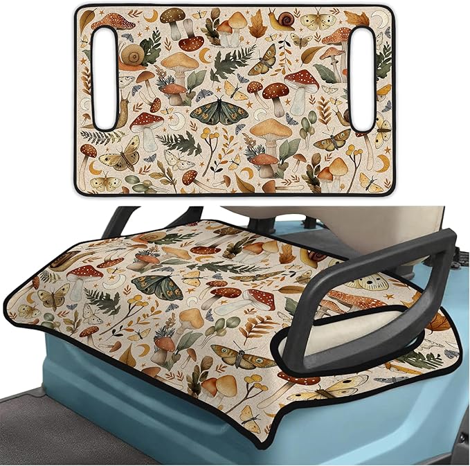 Golf Cart Seat Covers, Butterfly Golf Cart Seat Towel Blanket Club Car for Golf Lover, Golf Cart Accessories, Keep Seat Comfortable and Cool for 2-Seat Golfs Carts, Gifts for Christmas Thanksgiving