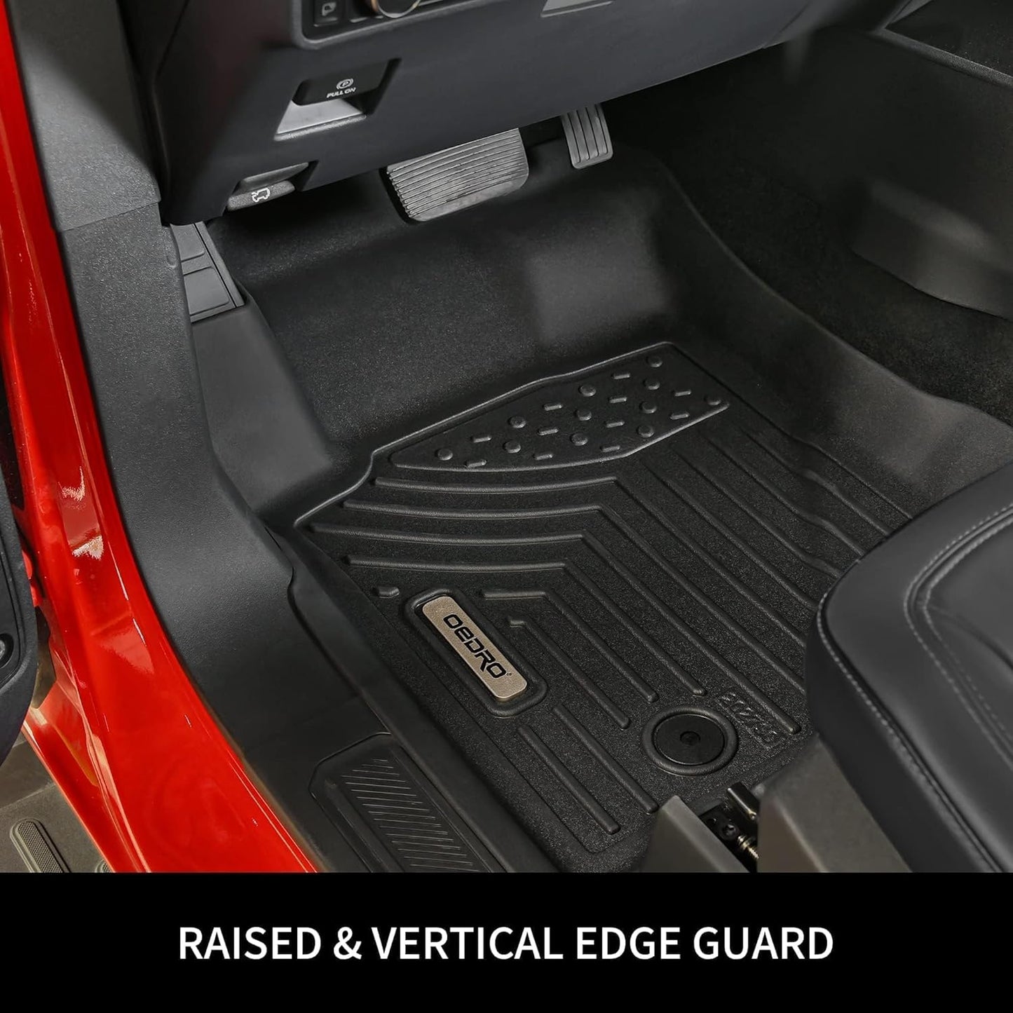 OEDRO Floor Mats Fit for Honda CR-V 2017-2022, TPE All Weather CRV Car Mats TPE Accessories, 1st and 2nd Row: Front, Rear, Full Set Liners, Black