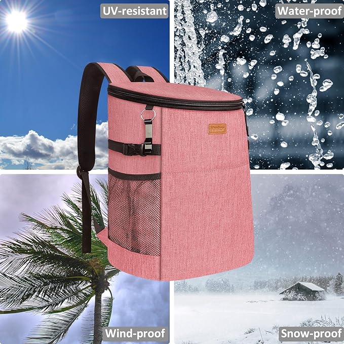 Camping Cooler Backpack 30 45 Cans, Soft Backpack Coolers Insulated Leak Proof Travel Cooler Bag Waterproof Lunch Picnic Beach Work Trip Thermal Bag Drink Beverage Beer Bag Cooler