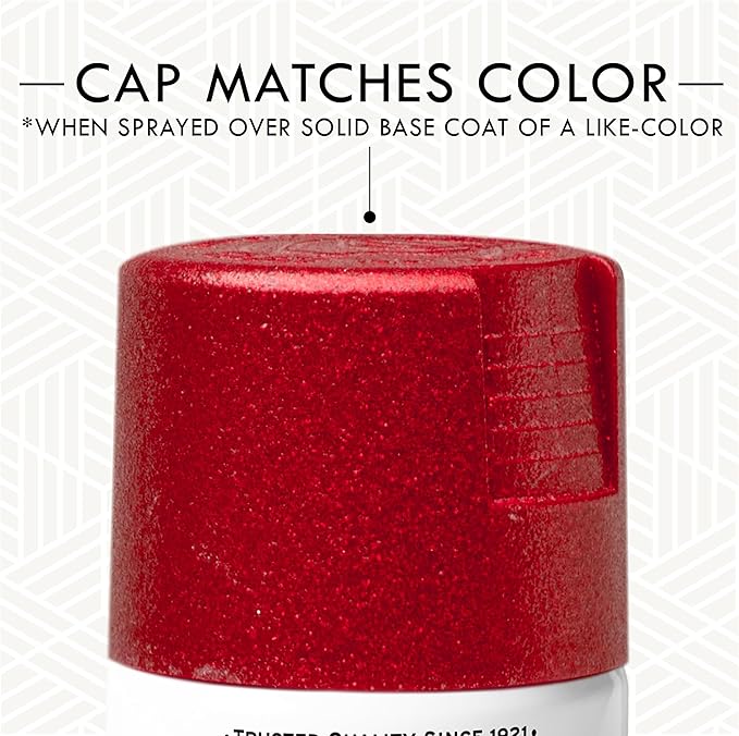 Rust-Oleum 268045-6PK Specialty Glitter Spray Paint, 10.25 Oz, Red, 6 Pack