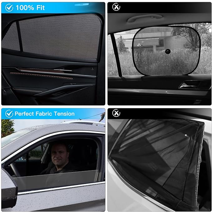 XCBYT Car Window Shade for 2019-2024 Toyota RAV4 Window Covers Side Window Sun Shade Car Window Shade for Baby with Breathable Mesh Insulate Heat and UV for Sleep Camping Breastfeeding