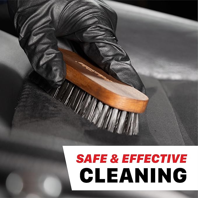 Maxshine Universal Leather & Upholstery Brush – Durable Nylon Bristles for Car Detailing – Ideal for Cleaning Seats, Carpets & Interior Surfaces – Gentle, Effective Detailing Tool