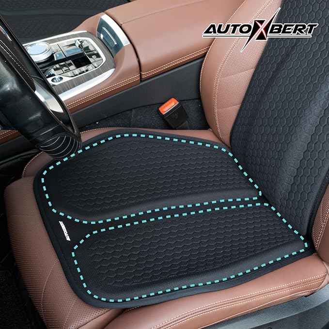 XUKEY Gel Seat Cushion with Non-Slip Cover,Gel Seat Cushion for Long Sitting Pressure Relief,Seat Cover Big Absorbs Pressure Points,Anti-Slip Coccyx Cover for Tailbone Lower Back Pain