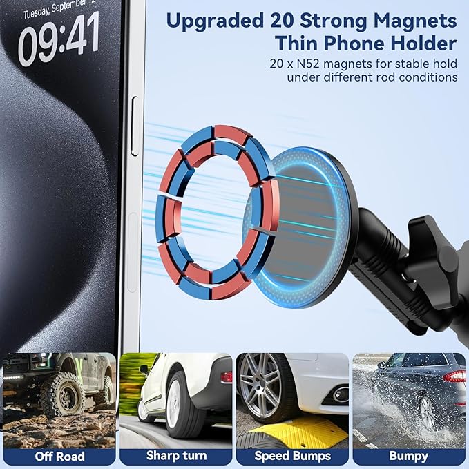 Kaishengyuan Car Vent Magnetic Phone Mount for Toyota Tacoma 2012 2013 2014 2015, Metal Cell Phone Holder 2nd Gen Tacoma Accessories Cradles Bracket Stand for All Smartphones