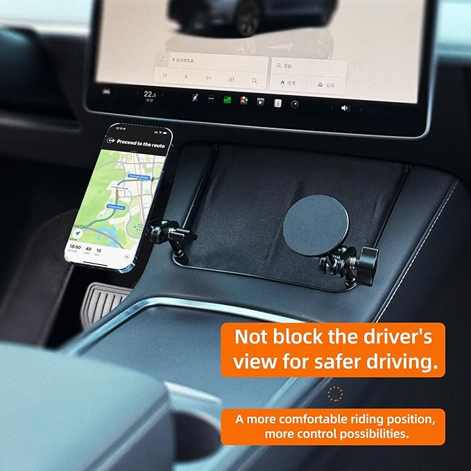 Center Console Mount, Magnetic Phone Holder for Older Tesla Model Y/3, Compatible Only with 2021-2024 Versions (Single Magnetic Bracket Package)