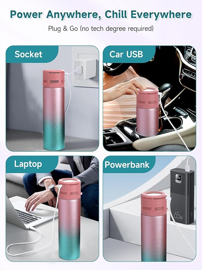 Electric Insulin Cooler Travel Case, USB Charger & Biogel Ice Box - Unlimited Hours, 35-68°F Custom & Display Temperature Medical Cooler, TSA Approved Diabetic Medication Refrigerator
