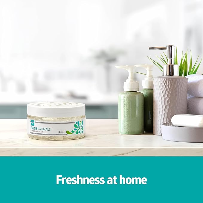 Medline Naturally Fresh Odor Eliminator Gel Beads, Neutral Scent with Eucalyptus & Clove, Air Freshener for Home, 8 oz. Jar