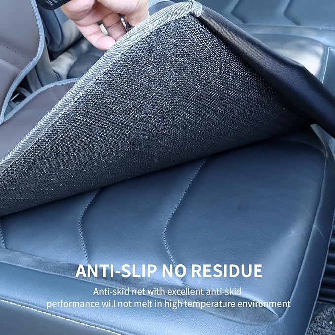 Car Seat Protector Leather Waterproof Child Safety Seat Protector Cover with Thick Pad and 2 Large Pockets Durable Kick Mat for All Auto Seat (Brown)