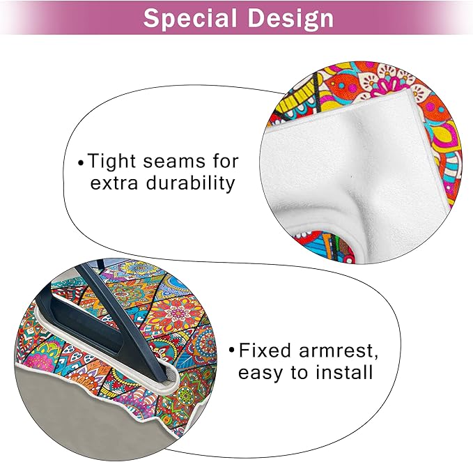 ENYORSE Golf Cart Seat Covers - Ethnic Style Golf Cart Towel Blanket for 2/4 Seater, Soft & Breathable Microfiber, Keeps Seats Cool & Comfortable, 51”x31”, Fits EZGO/Yamaha/Club Car