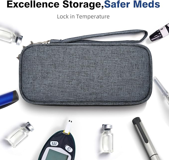 apollo walker Insulin Cooler Travel Case Diabetic Medication Cooler with Ice Packs and Insulation Liner insulin travel case tsa approved