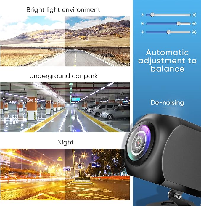 HD Backup Camera,Metal Housing 170 Degree Wide View Angle License Plate Rear View Camera for Car,Clear Night Vision IP69 Waterproof Rearview Universal Reverse Cam Kit for Vehicle SUV RV Pickup