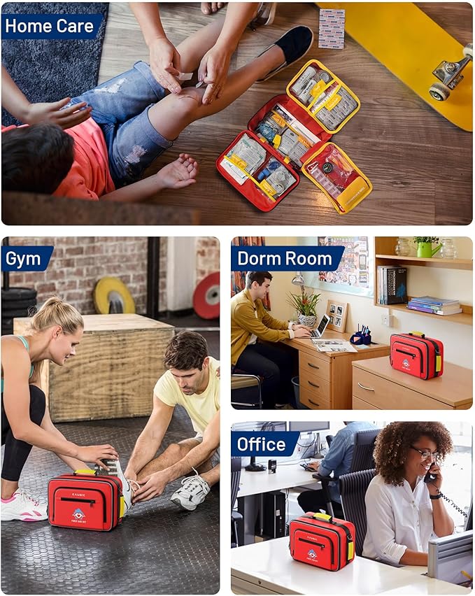 500 PCS First Aid Kit for Travel Camping Car Home Businesses, Well-Organized Emergency Kit, Survival Trauma First Aid Kits for Home College Dorm Essential Supplies