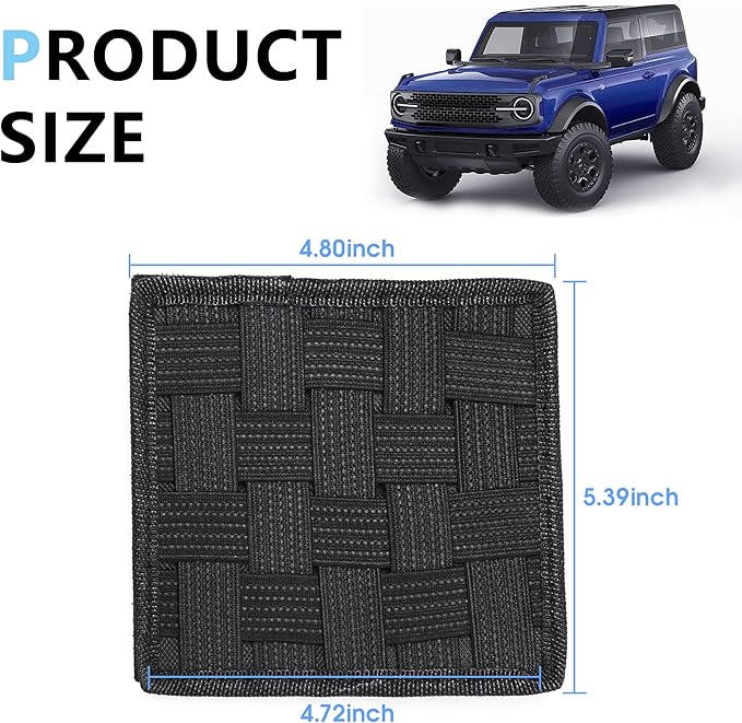 sukemichi Center Console Organizer MOLLE Panel for Ford Bronco Accessories 2021-2025 2026 Armrest Organizer Storage Holder Tactical Pouch Multi-Purpose Utility Gadget Gear Tool Bag