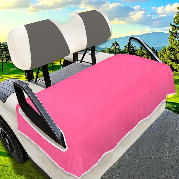 YOKYHOM Golf Cart Seat Covers for 2/4-Seater, Microfiber Seat Towel Blanket, Keeps Seats Cool, Clean & Comfortable, Fits EZGO, Club Car, Yamaha, 51"x31"