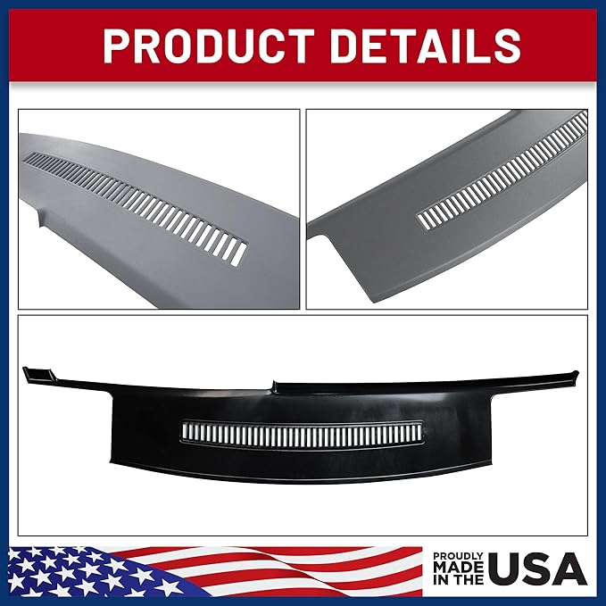 DashSkin Dash Cover Compatible with 1988-1994 C1500 C2500 C3500 K1500 K2500 K3500 Silverado Sierra Tahoe Yukon Suburban in Dark Grey (AKA Bluish Grey) - Hard Molded Plastic Dashboard Cap